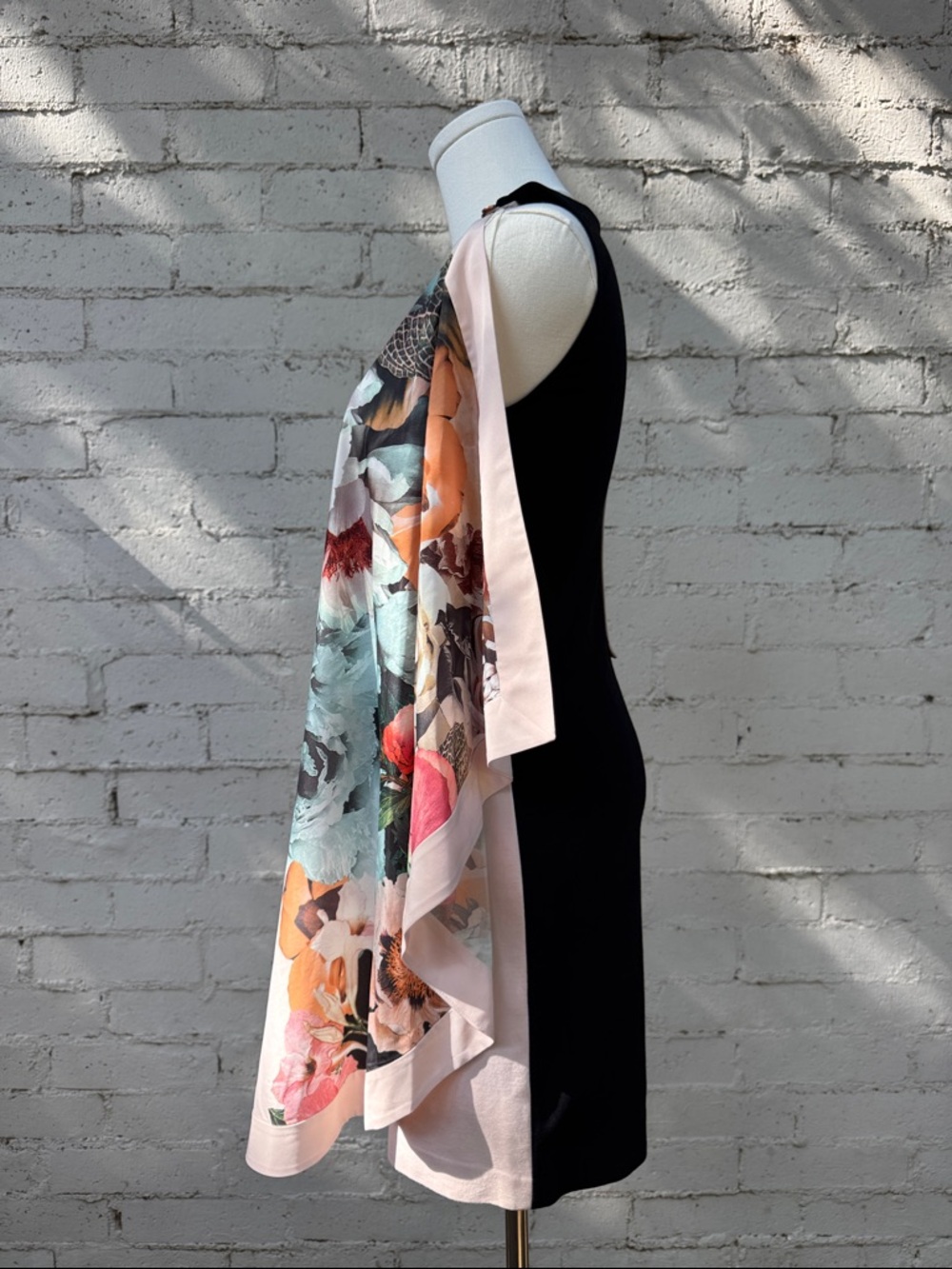 Ted Baker London Tazzmyn Floral Tunic Black Cream Drape Size 2 (Ted Size 0) - Picture 7 of 17